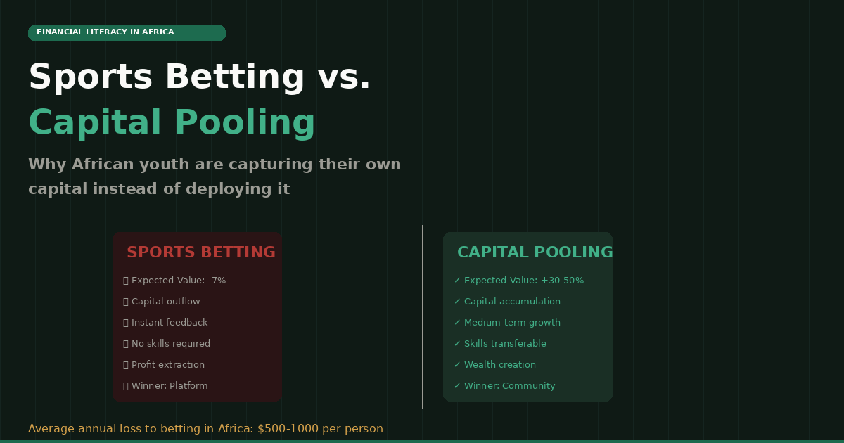 sports betting Africa vs investing comparison chart