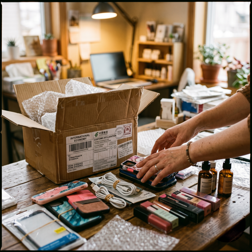 beauty supplies freshly unboxed