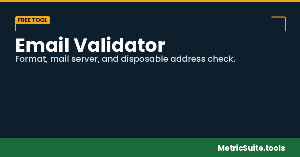 Free Email Validator: Check If an Email Address Is Valid
