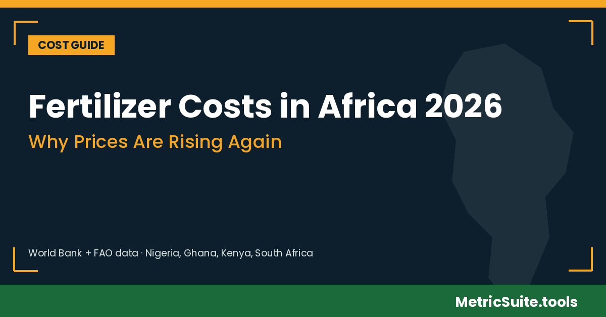 Fertilizer costs in Africa are rising again in 2026