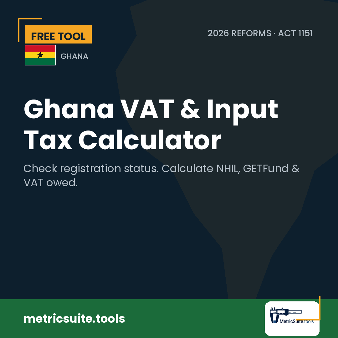 Ghana VAT Calculator 2026 | Check Registration & NHIL/GETFun