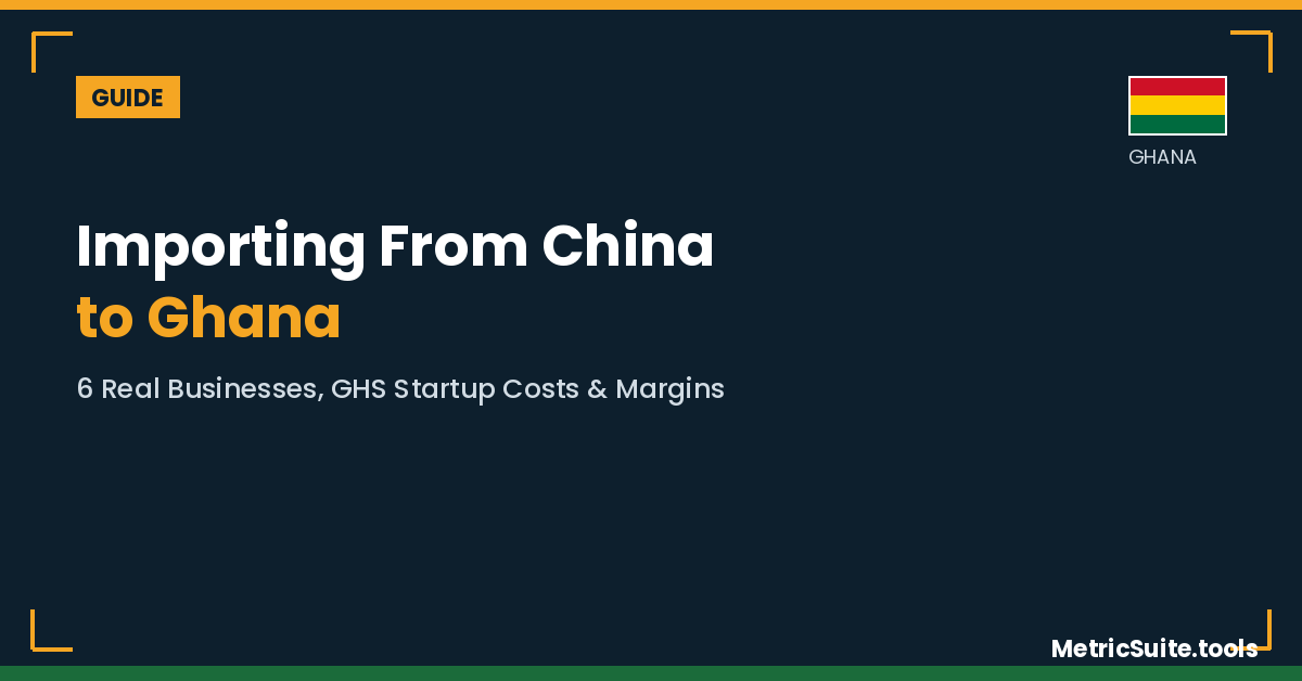 How long does it take to import goods from China to Ghana?