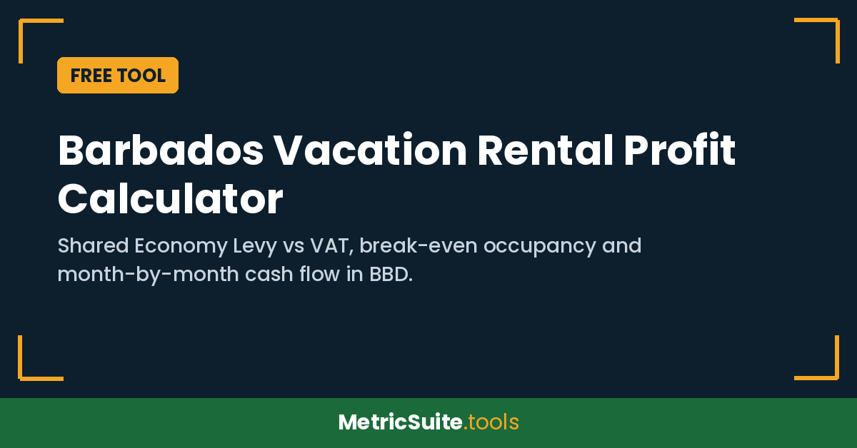 Barbados Vacation Rental Profit Calculator