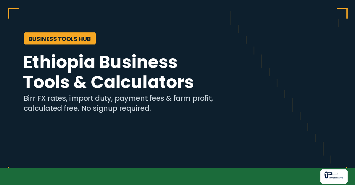 Ethiopia Business Tools Hub Page