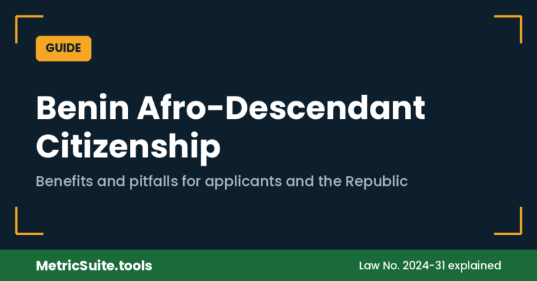 Benin Afro-Descendant Citizenship: Benefits & Pitfalls 2026