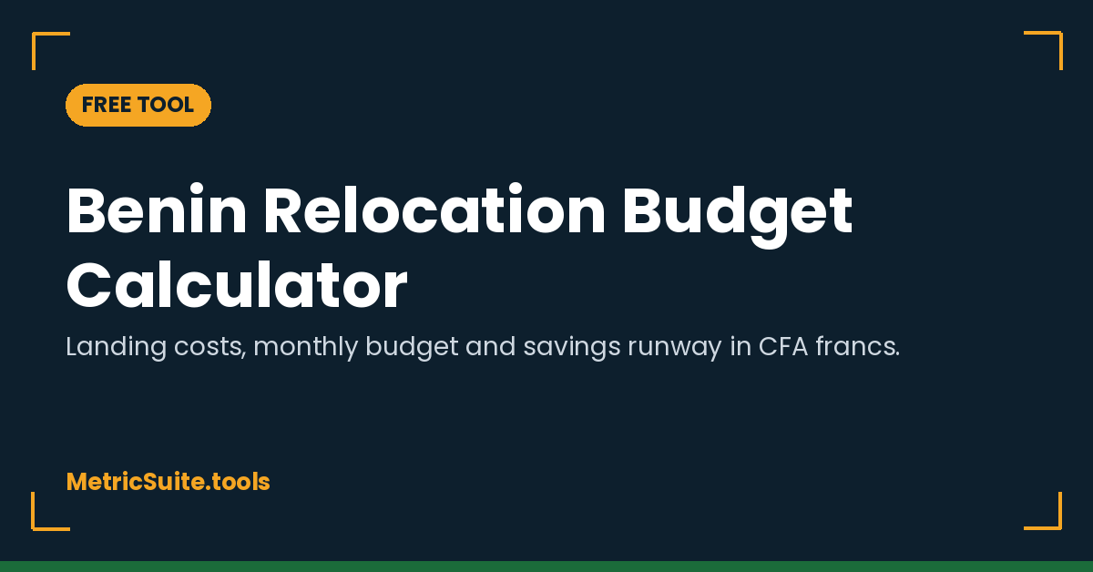 moving to Benin cost, cost of living Cotonou, Benin relocation budget,